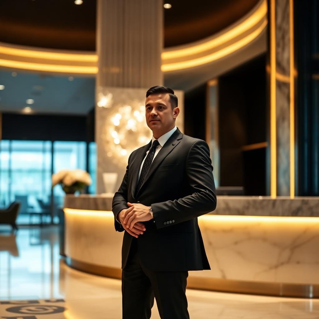 Concierge officer at desk